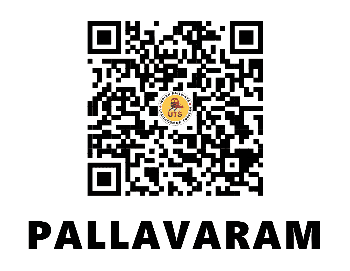 UTS QR Code for PALLAVARAM - PV (SR - TAMIL NADU)